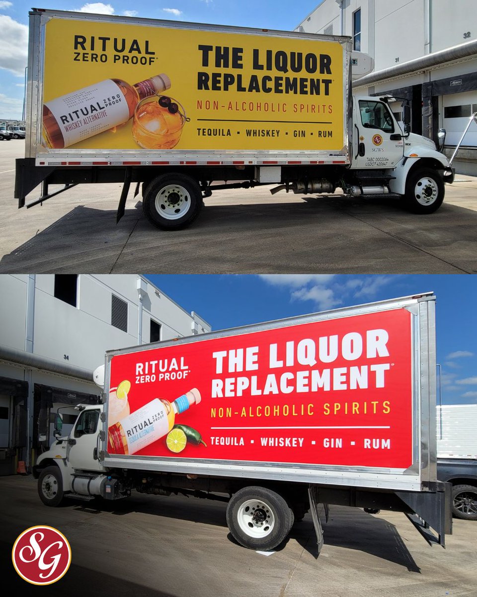 SGWineSpirits's tweet photo. The Ritual Zero Proof truck is on the move and busy delivering its award-winning tequila, gin, rum, whiskey and aperitif non-alc alternatives. ๐ Click here to learn more about our fleet advertising program: https://t.co/Mn9AlNU4Rm. #SGWS #FleetAdvertising #RitualZeroProof https://t.co/xIyaGFWNvS