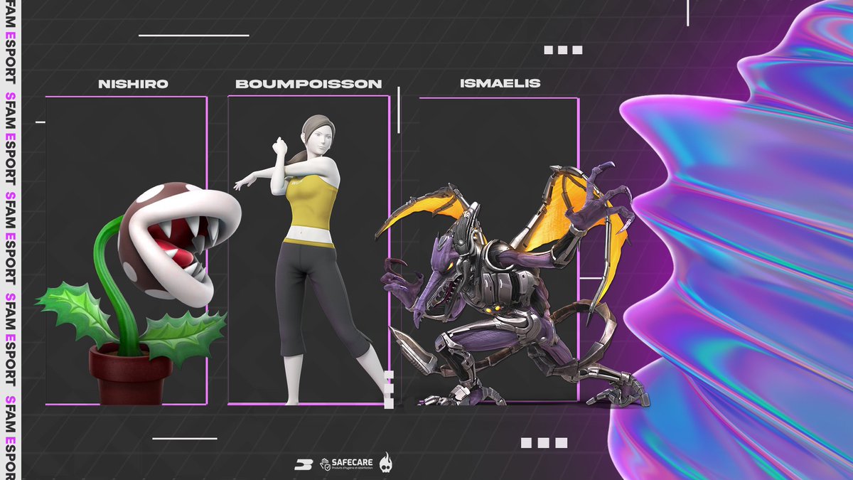 Sfam Esport (@sfamesport) on Twitter photo 📢Il est temps de vous annoncer la line-up SSBU qui nous représentera cette année !
Composée de 2 joueurs :
- <a href="/ismealis/">SFAM | Ismaelis</a>
- <a href="/Nishiro91/">SFAM | VGY | Ryan 🇵🇸</a>
Manager : <a href="/boumpoisson/">WGO BoumPoisson</a>
Head esport : <a href="/OMeliosensei/">Sfam Melio</a>
Hâte de vous voir en tournois, merci pour la confiance 💜 📢Il est temps de vous annoncer la line-up SSBU qui nous représentera cette année !
Composée de 2 joueurs :
- <a href="/ismealis/">SFAM | Ismaelis</a>
- <a href="/Nishiro91/">SFAM | VGY | Ryan 🇵🇸</a>
Manager : <a href="/boumpoisson/">WGO BoumPoisson</a>
Head esport : <a href="/OMeliosensei/">Sfam Melio</a>
Hâte de vous voir en tournois, merci pour la confiance 💜