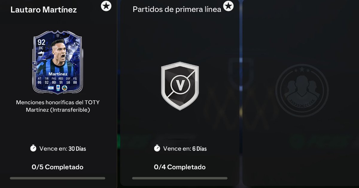 El Contenido de EA FC 25 para Hoy es:

🔹Lautaro TOTY Honorífico: 2 x 85 + IF, 86, 2 x 87
🔹Marquesinas
🔹Evolución Gratuita:
🔹Puntos SP Semanales