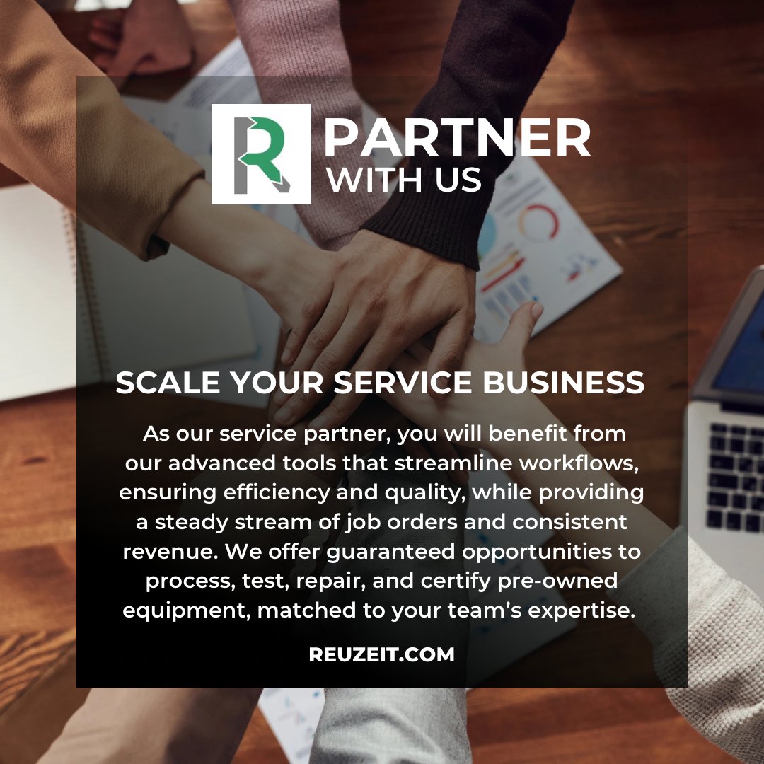 Scale your service business with us!
-
Benefits
• Guaranteed Paid Job Orders
• Professional Trainings
• Al Driven ERP
• Automation Tools
• Warehouse Software
• 24/7 Partner Support
-
Apply on REUZEIT.COM
-
#reuzeit #reuzeitrevolution #partnerwithus