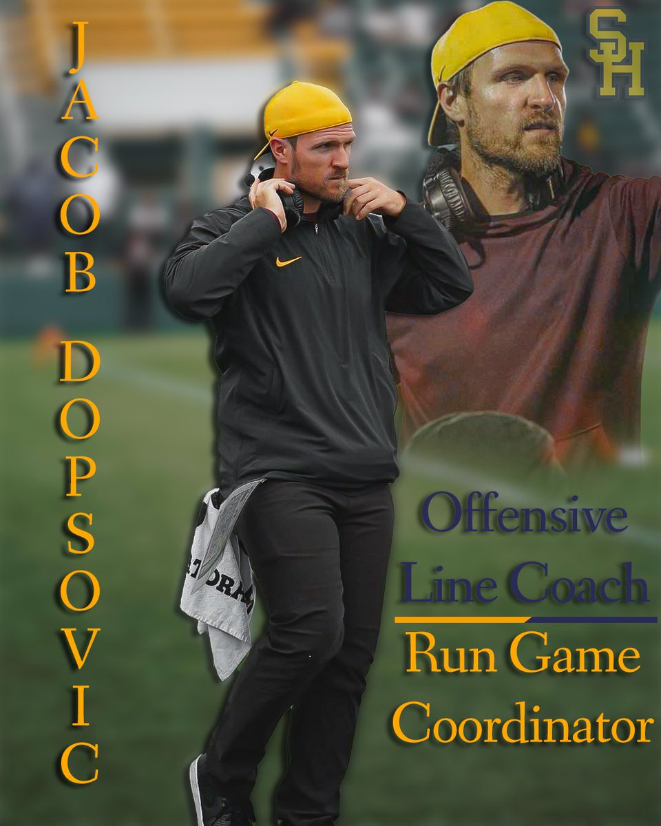 Siena Heights University Football (@sienaheightsfb) on Twitter photo We would like to welcome <a href="/CoachDops/">Jacob Dopsovic (Dops)</a> to the Saints Family💫
#ONE💛💙 #JoinTheHunt🐺#FearTheHalo💫 We would like to welcome <a href="/CoachDops/">Jacob Dopsovic (Dops)</a> to the Saints Family💫
#ONE💛💙 #JoinTheHunt🐺#FearTheHalo💫