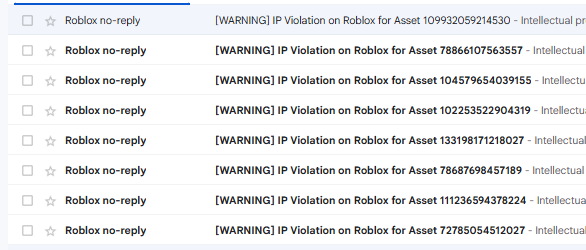 Jer3Dz's tweet photo. Update: My account was terminated again

Thank you @Roblox for terminating me twice from the same false DMCA.

I received an update from my copyright agent stating that my content has been reinstated, but I am facing more warnings and a second termination.

#robloxugc #RobloxDev https://t.co/e9xtvMqlIT