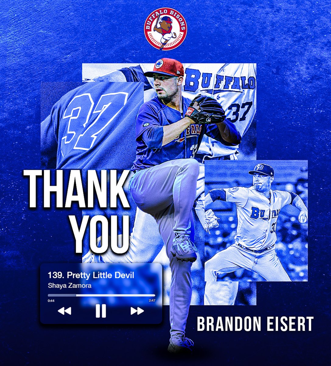 BuffaloBisons's tweet photo. Best of luck to the guy who pitched A LOT of (139) games for us 🫶

Best of luck with Tampa, Brandon! You'll forever be in the record books in Buffalo 🦬 https://t.co/Q1AxGQZKhM