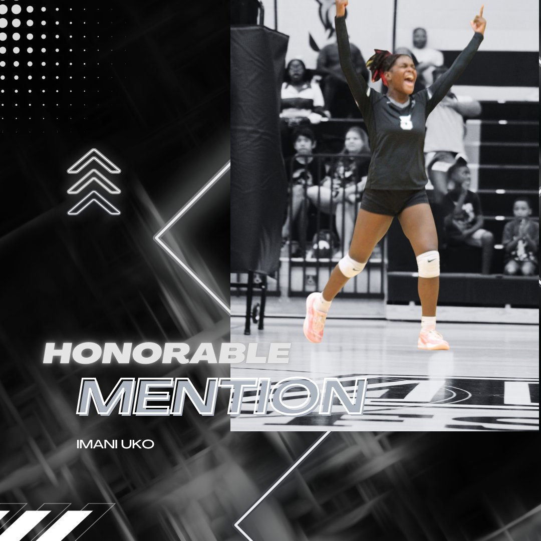Let us begin with our honorable mentions! First up, Sophomore, Setter, IMANI UKO!