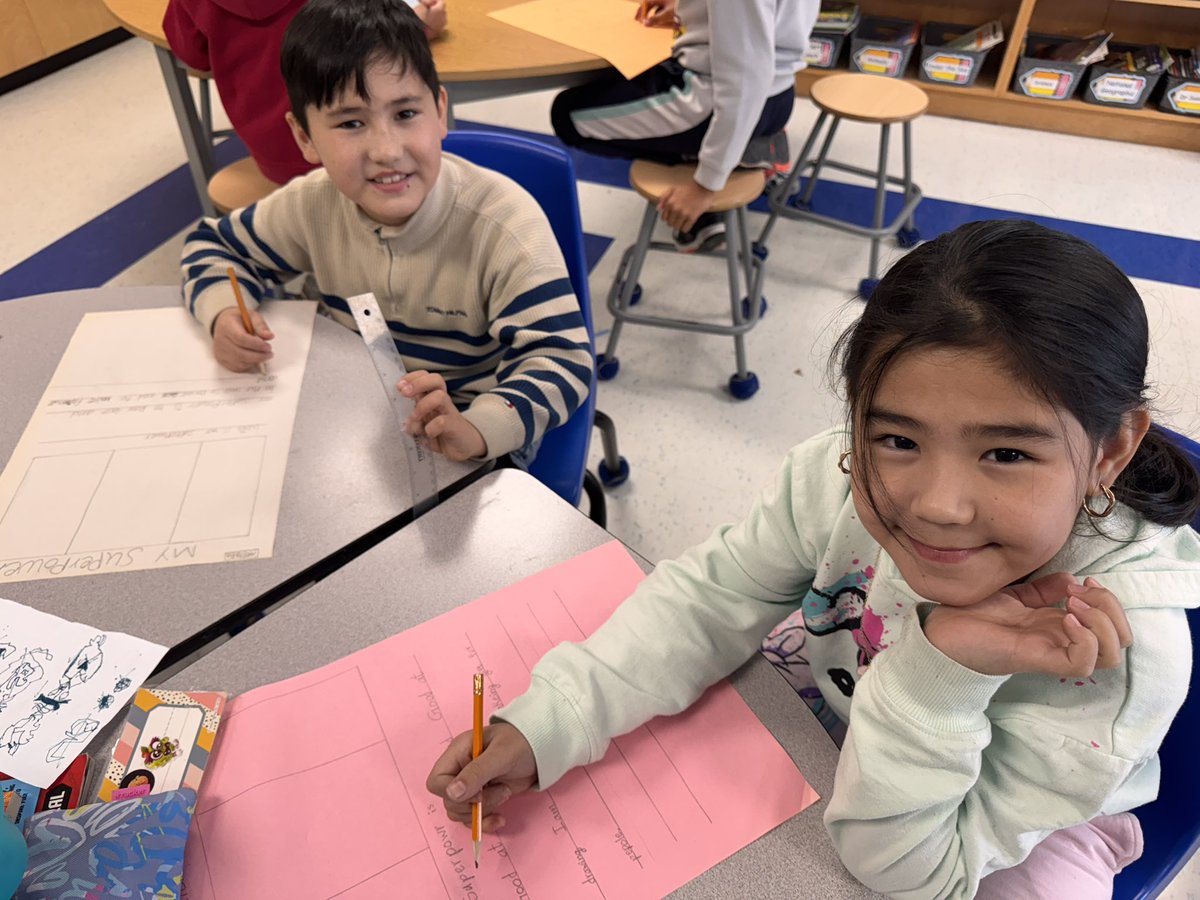 MrsHadskis_ESL's tweet photo. A successful buddy block at @StRoseLimaOCSB between our primary &amp; junior MLs. 2 boys bonded over both living in Ethiopia. Another pair spoke in Spanish to each other. These special cousins enjoyed being paired up. Lastly, check out this student’s superpower. #ocsbML @OCSBContEd https://t.co/F8pjvXJMDb