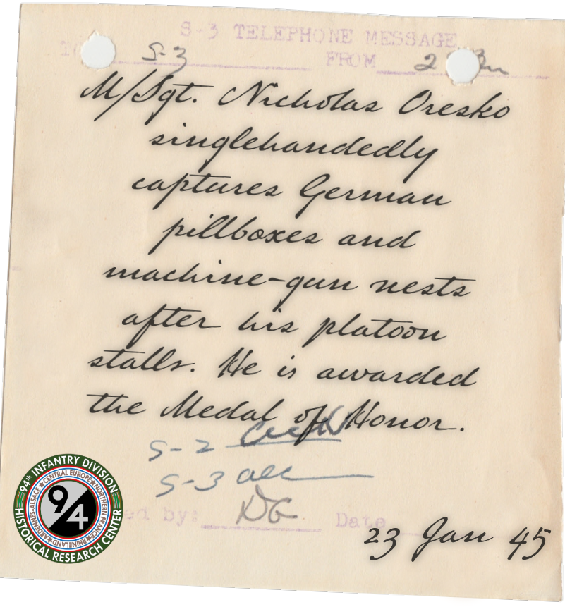 94thId's tweet photo. Join History at https://t.co/djXU3eCl8A
#TodayInHistory #JoinHistory #80thAnniversaryWW2 #WW2 #WWII #worldwartwo #history #94thIDHRC #94thinfantrydivision #calender #todayinhistory #pastevents #pastpresent #thenandnow #HistoryToday #MoH #NicholasOresko https://t.co/VKmbDzuoB4