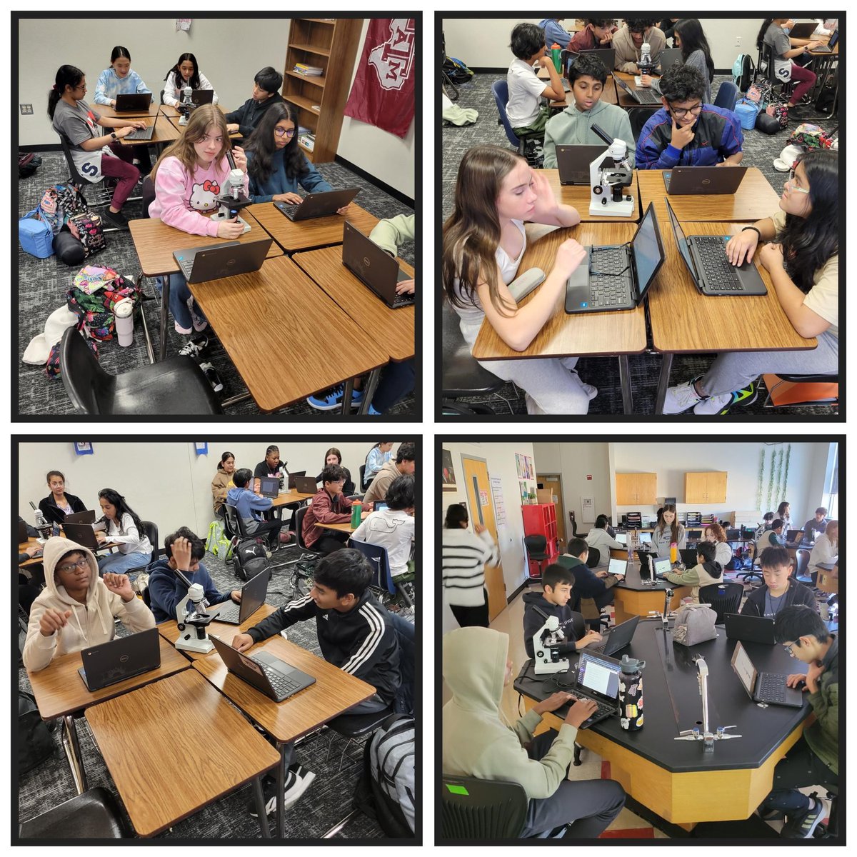 FowlerFalcons07's tweet photo. 🔬✨ A closer look into the microscopic world! Our 8th grade students are diving into the Intro to Microscopes Lab, unlocking hidden wonders one lens at a time! 🌟🔍 Get ready for a journey into the unseen! 🚀 #MicroscopeMagic #ScienceInFocus #STEMExploration https://t.co/1xKr4gjC9u
