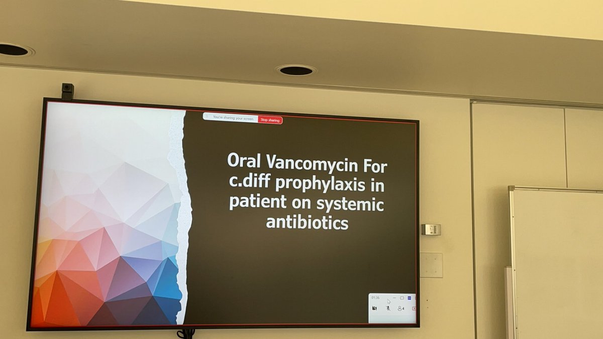 ccf_idfellows's tweet photo. Today, we hosted our first debate-style journal club 🎤📓 on the topic of oral vancomycin prophylaxis for patients on antibiotics. Dr. Khazan and Dr. Alabdely presented compelling arguments for both sides, sparking great discussion! #CCFID #InfectiousDiseases #MedEd https://t.co/Jx1WdUhe8r