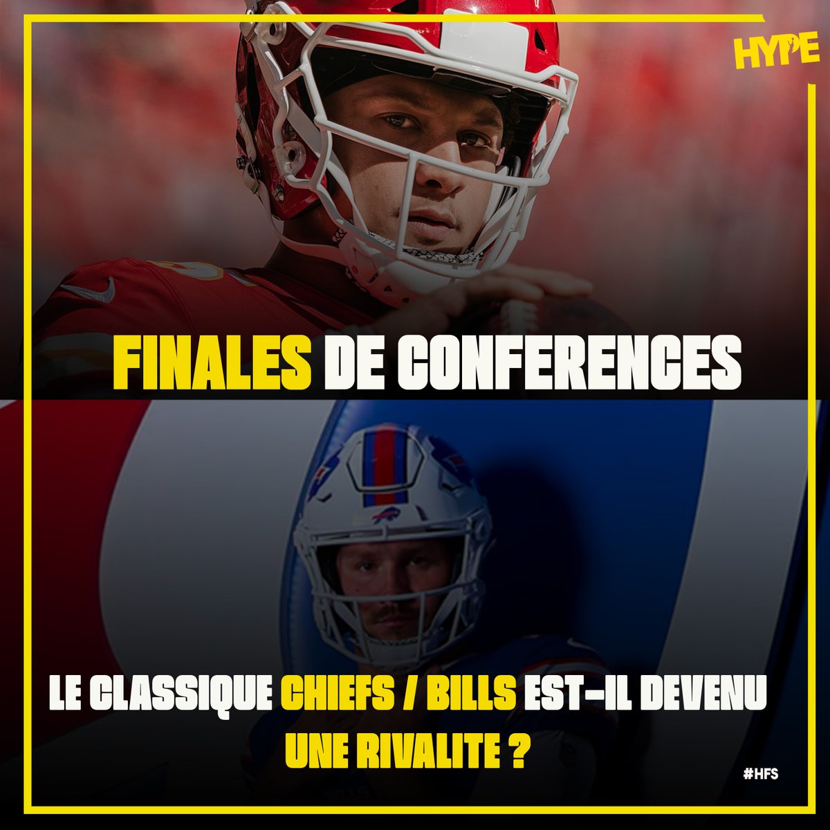 🚨BILLS - CHIEFS, UNE RIVALITE EN NFL ?

Dans ce nouvel opus, on debrief un divisional et  preview des finales de conf :

Les <a href="/CommandersFr/">Washington Commanders FR (2-0)</a>  peuvent-ils faire tomber  <a href="/EaglesFR/">Philadelphia Eagles Fans FR</a>  ?
<a href="/Chiefs/">Kansas City Chiefs</a>  x <a href="/BuffaloBillsPR/">Buffalo Bills PR</a>, une rivalité en NFL ?
Bilan de la saison en CFB
podcast.ausha.co/hypepodcast/le…