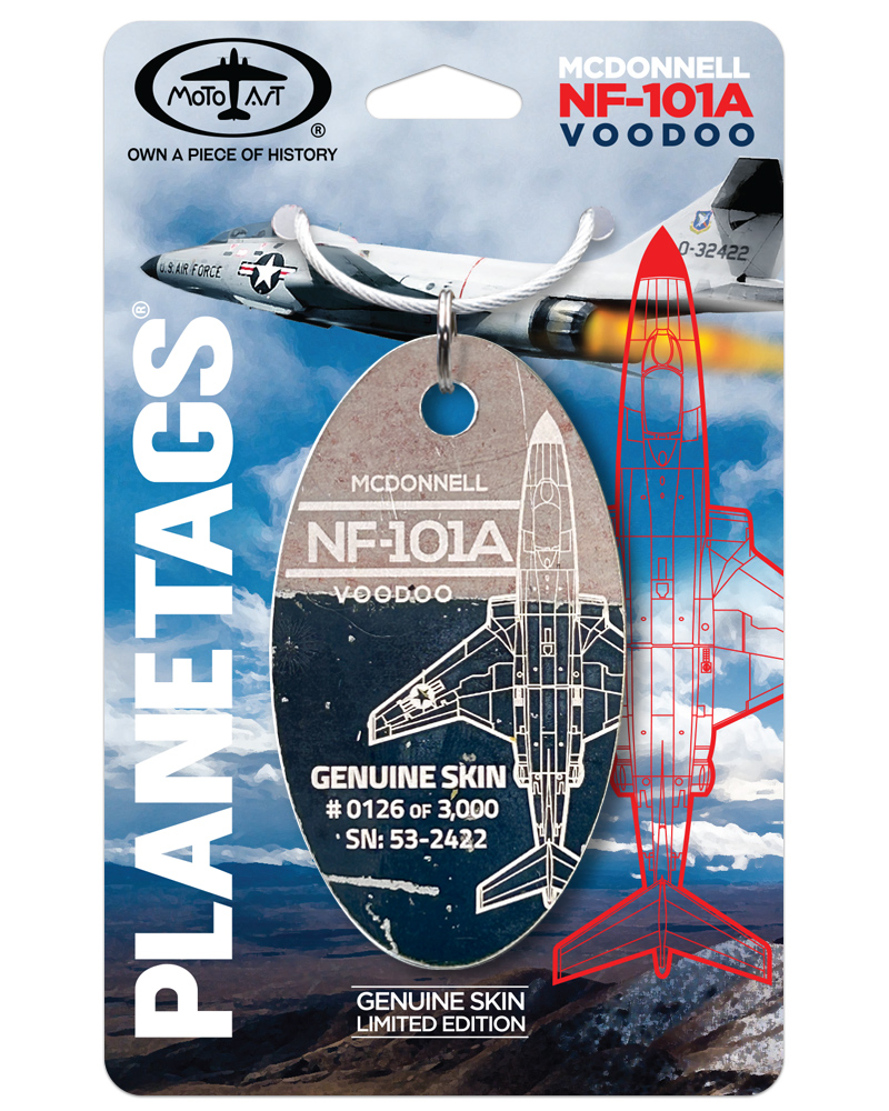 planetags's tweet photo. The F-101A Voodoo PlaneTags Are Here! Made from 53-2422, this aircraft served as a Cold War testbed & radar target, trained NASA astronauts, and now, its incredible story lives on through PlaneTags!
Get yours now: https://t.co/IaXsxlmnTg
#F101Voodoo #PlaneTags https://t.co/TcvHTUCPo8