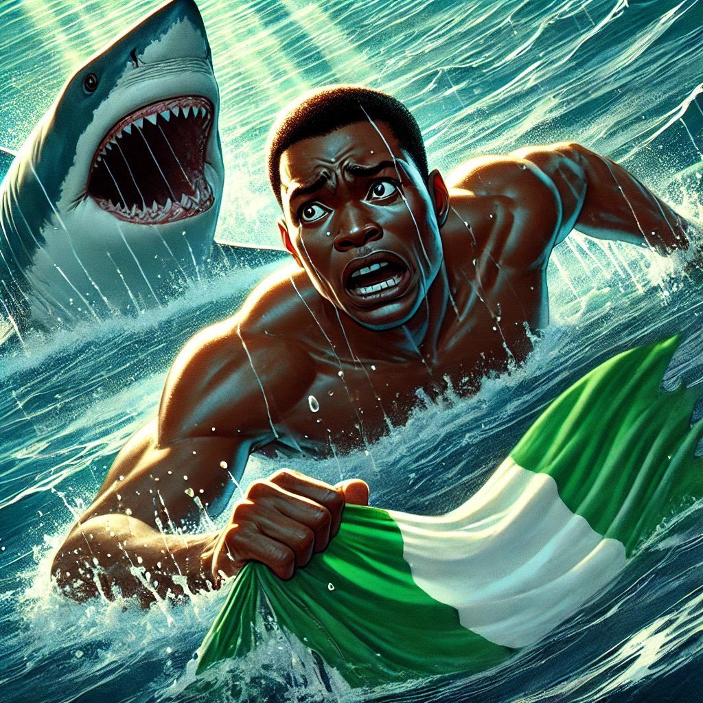 mamaynanjago's tweet photo. @Ayiba_Benedict Shark week Nigerian Flee edition 
The Atlantic and Mediterranean Sea will be at its bloodiest and mustiest🤣😂🤣FOH https://t.co/AhEOLBLI6Y