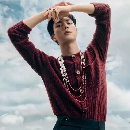 Elike1106's tweet photo. @gucci BEST AMBASSADOR JIN @gucci ❤️ 
WE LOVE YOU JIN #JinxGucci
 #방탄소년단진 #진 #JIN https://t.co/WaeIUOZ8Th