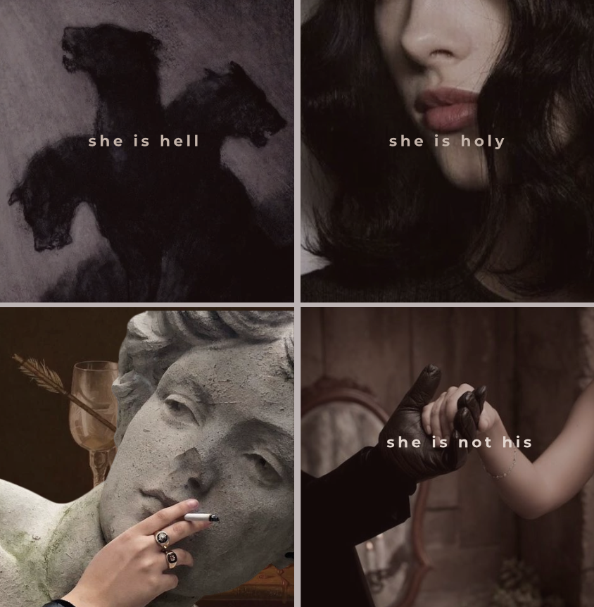HannahRWriting's tweet photo. A #YouDeservepIt post for the story I wrote and didn't query:

PERSEPHONE'S ORIGIN STORY IF...
🌿She was a witch cursed with immortality
💔Forced to watch those she loves die
🌱Determined to break free
☠️Until she falls for death
...but Hades has big plans for her ⛓️ https://t.co/7tPPMfBUs8