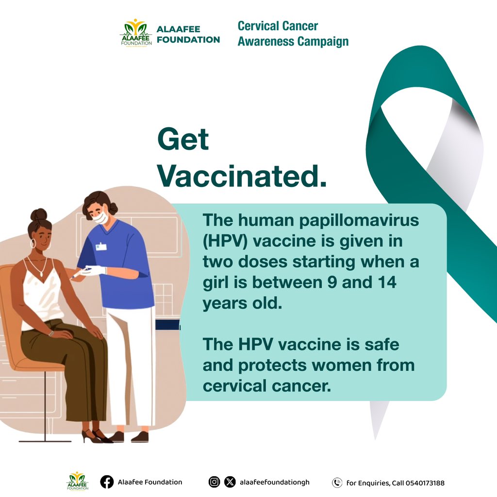 amaduwunam's tweet photo. The HPV Vaccine is Safe! Get Vaccinate your young girls! #cervicalcancer #cervicalcancerawarenessmonth #healthorganization #womenhealth #alaafeefoundation https://t.co/VvvhhACKDd