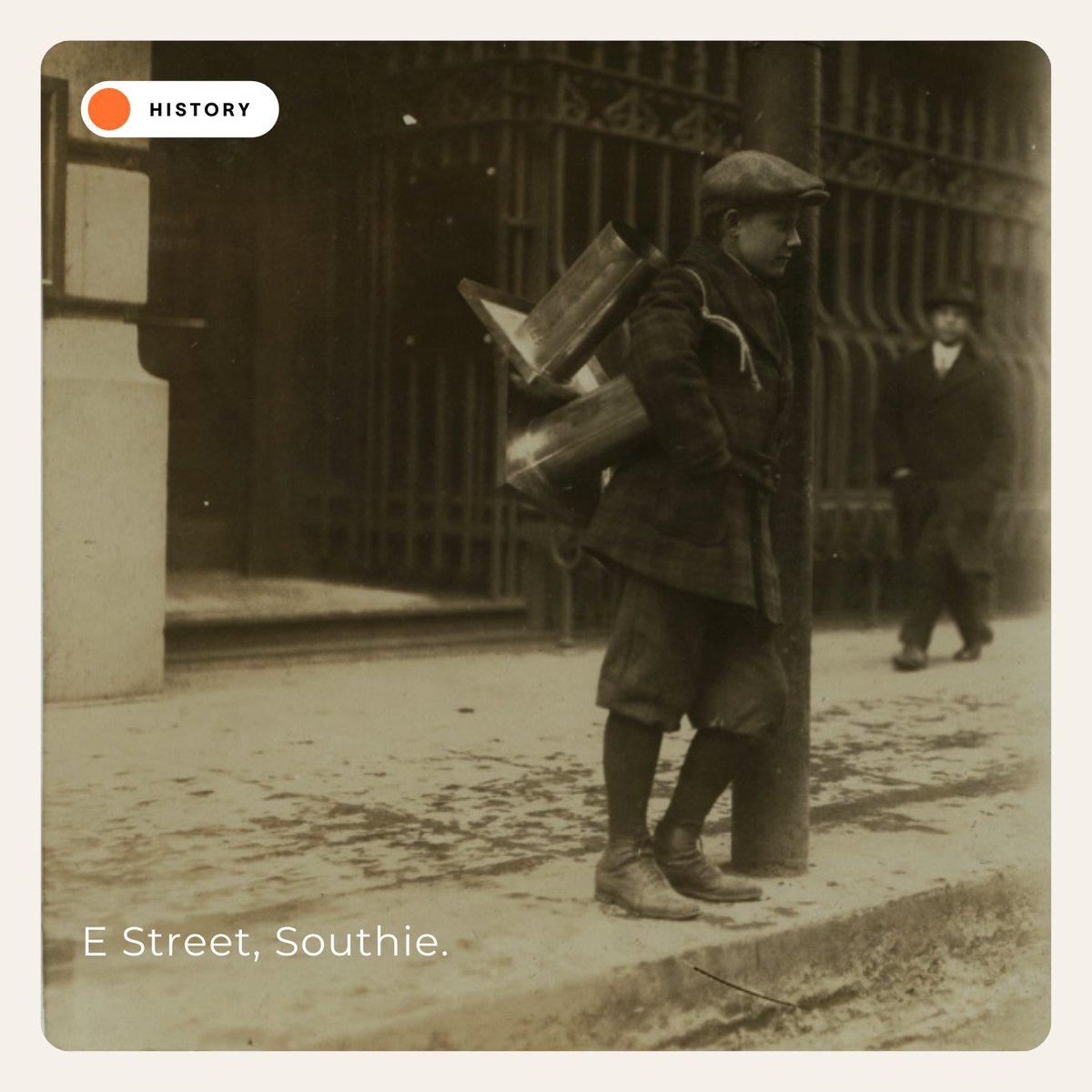 #SouthieSpotlight but a little different...

This photo of Edward Williams was taken on January 23, 1917, when he was just 14 years old. At the time, he worked at William H. Mitchell &amp; Sons Co., earning $5 a week!

📸 <a href="/librarycongress/">Library of Congress</a>