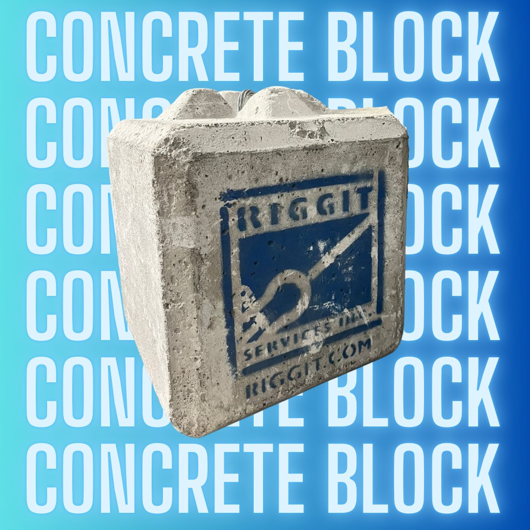 RiggitServices's tweet photo. CONCRETE BLOCK is your reliable partner when extra anchoring weight is needed. Have you ever lifted/used one of these? https://t.co/74Bjlg8638