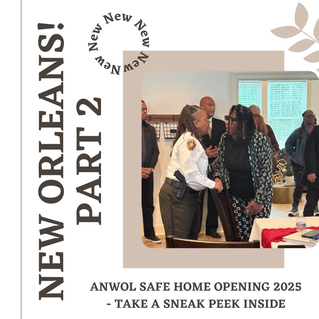 SusanBurtonLA's tweet photo. Celebrate our New Orleans Safe House! Help spread the word about ANWOL and Susan Burtonโs mission by sharing!
#ANWOL #ANewWayofLife #SafeHouseOpening #NewOrleans #SafeHouse #Reentry #Freedomwork #ThursdayMotivation #ThursdayVibes #FYP #FY #Viral https://t.co/D4hTLFYxvj