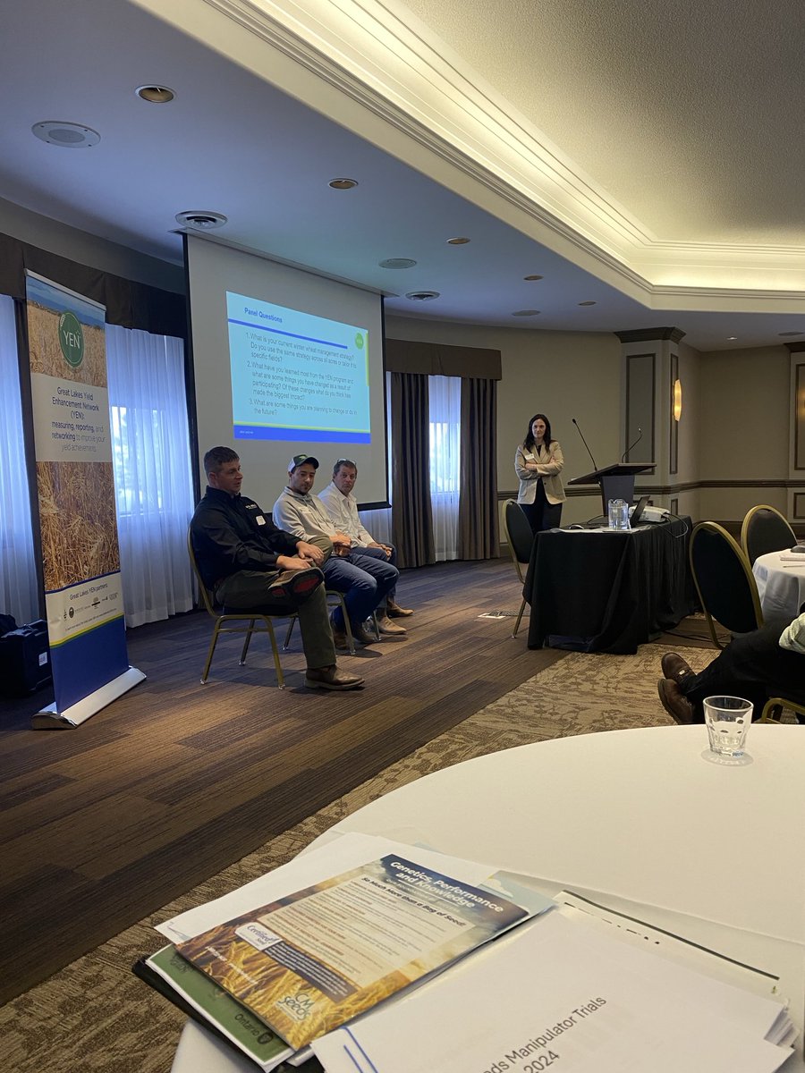 YEN Wrap up meeting i. Talbotville today Great High Yield Wheat information.  Good discussions on Wheat Mgmt.  Growing #’s using PGR like Manipulator.