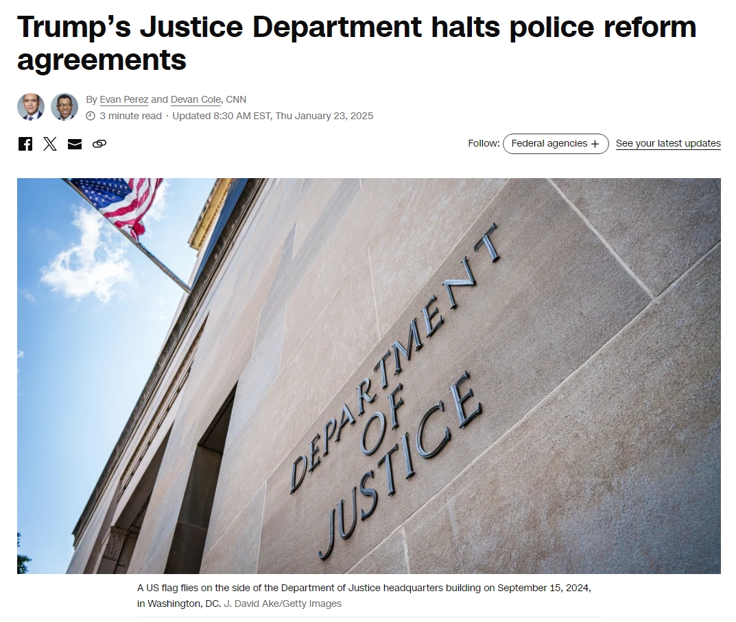 rep_jackson's tweet photo. Trump's reckless executive order ending #ConsentDecrees with the #DOJ and local police undermines 150 years of progress in #CriminalJusticeReform. Reversing reforms to curb unlawful shootings dishonors the legacy of #GeorgeFloyd and all victims of police brutality. #PoliceReformNow #JusticeMatters