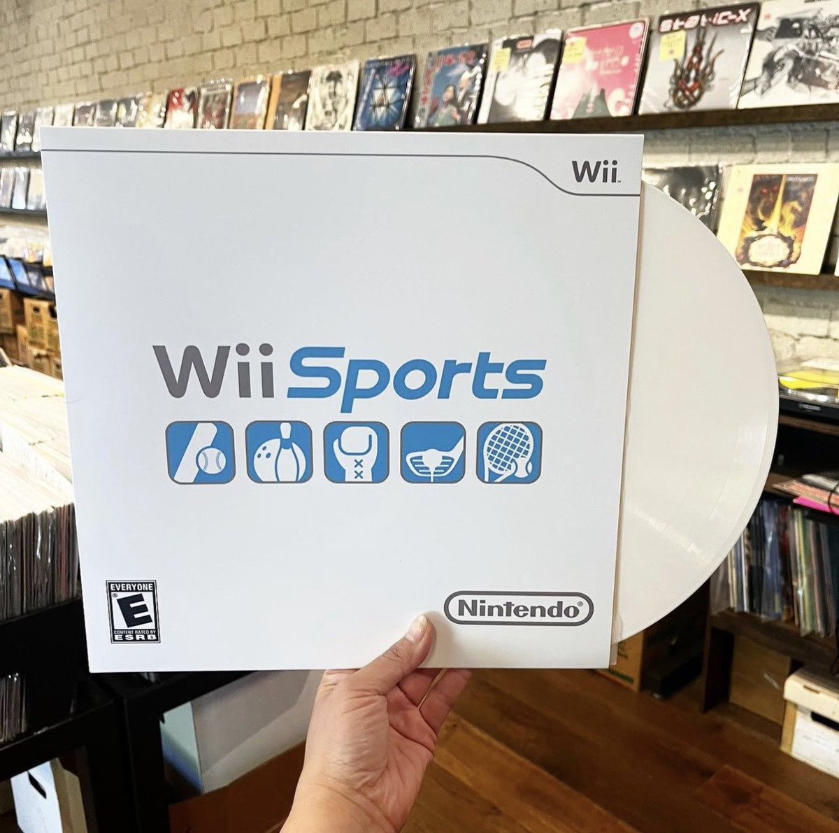 Wii Sports soundtrack on white vinyl
