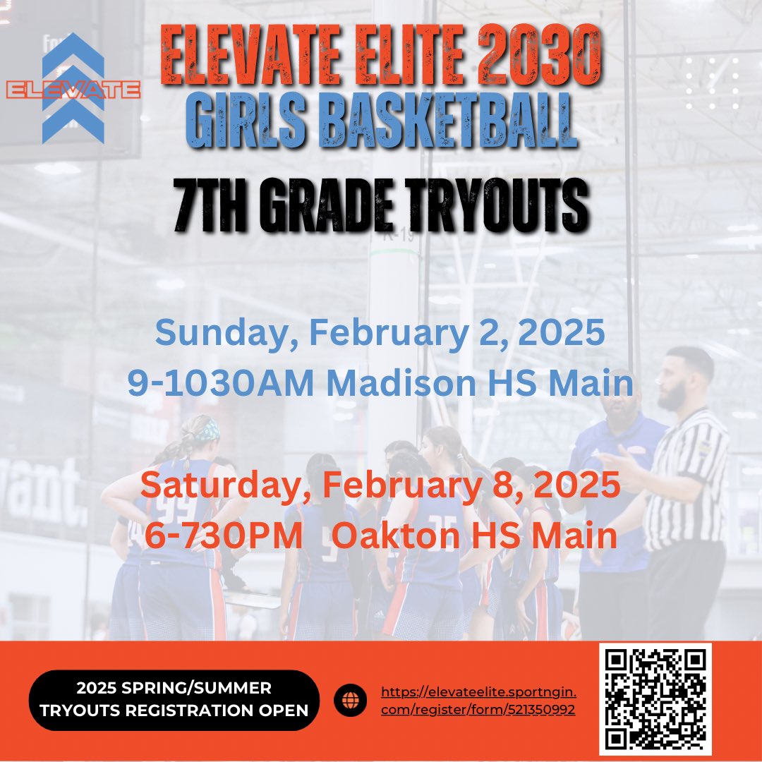 Elevate_Elite30's tweet photo. Calling all 7th grade ballers for our girls 2030 Elevate Elite Team! Are you ready to take your game to the next level? This is your chance to join a top D1 team in Virginia for Spring 2025. Mark your calendars for our tryout dates! See you there! https://t.co/2lSQdcswvN