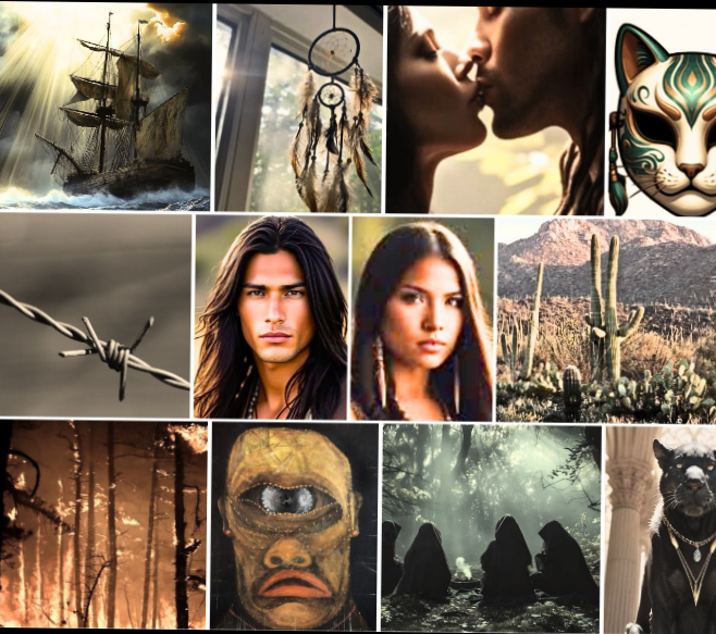 Crazed3Cat's tweet photo. "It crouched on the tongues of the yellow-eyed coyotes gathered atop a boulder, their plaintive cries a warning. Nameless and faceless it pricked at Meadow's skin. Nature always knew first."  
Native American reimagined Alice in Wonderland. 
#YouDeservepit #YA #Q #RF #Bipoc https://t.co/UF45DbBT3b