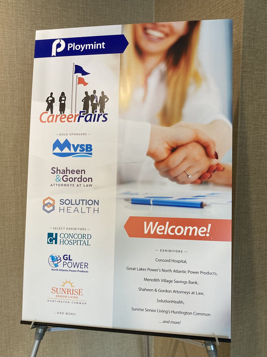 PloymintNH's tweet photo. Beautiful day for TODAY's #NHCareerFair, Come and meet with some of New Hampshire's great employers.

https://t.co/Drilp548fu

#NHCareerFair #Ploymint #JobsInNH #CareerFair #JobFair #NewHampshire https://t.co/cqG0kpNONd