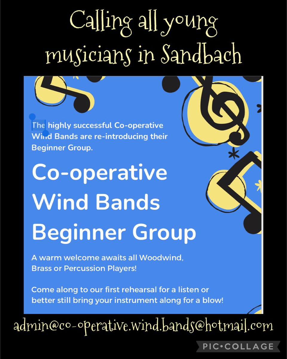 Musicians of Sandbach and surrounding areas…..new Beginner Wind Band starting after February half term. We also have a Junior Band, Youth Band and Community Band - get in touch!