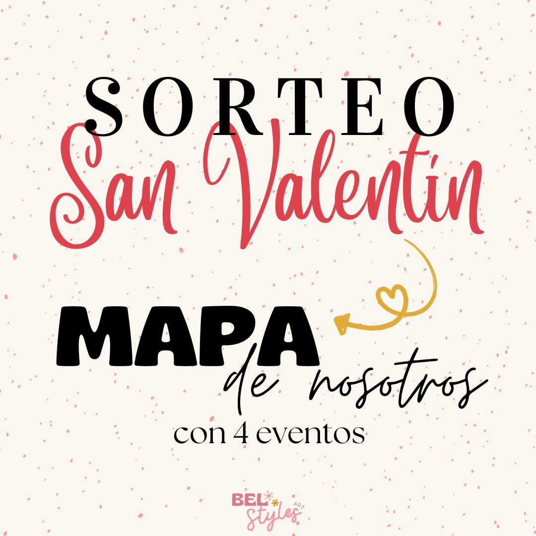 BelStyles_ART's tweet photo. SORTEO de San Valentín 🌹

Mapa de nosotros personalizado con 4 eventos ❤️‍🩹

Puedes participar en instagram 👇🏼
https://t.co/UCbkDtAAk1 https://t.co/660awiBV55