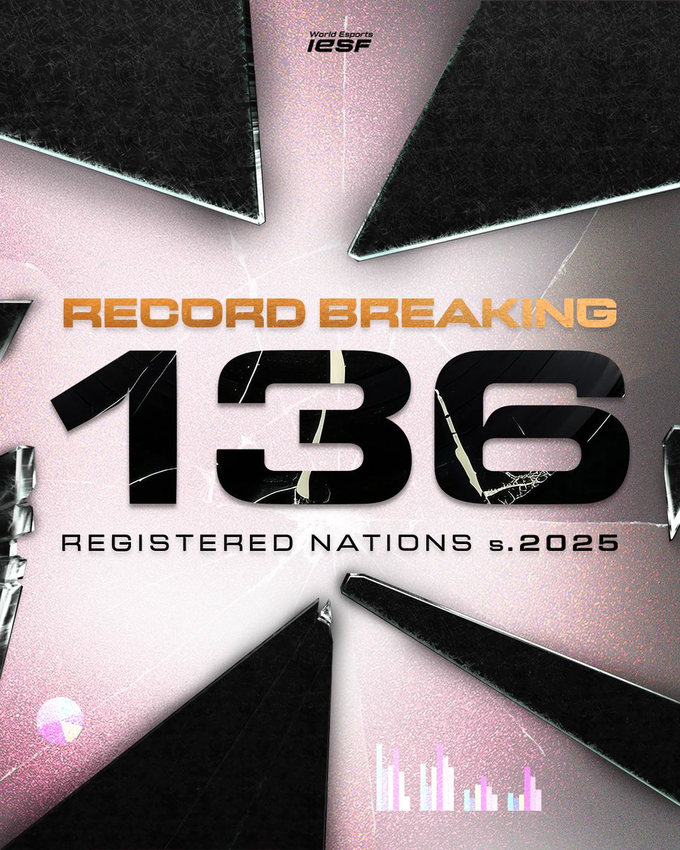 Orgullos de ser parte 💪<a href="/iesf_official/">IESF</a> 

136 naciones registradas para la temporada 2025 de la IESF.

La comunidad mundial de esports ha alcanzado un hito histórico: 136 naciones se registraron oficialmente para la temporada 2025 de los clasificatorios nacionales de la IESF.