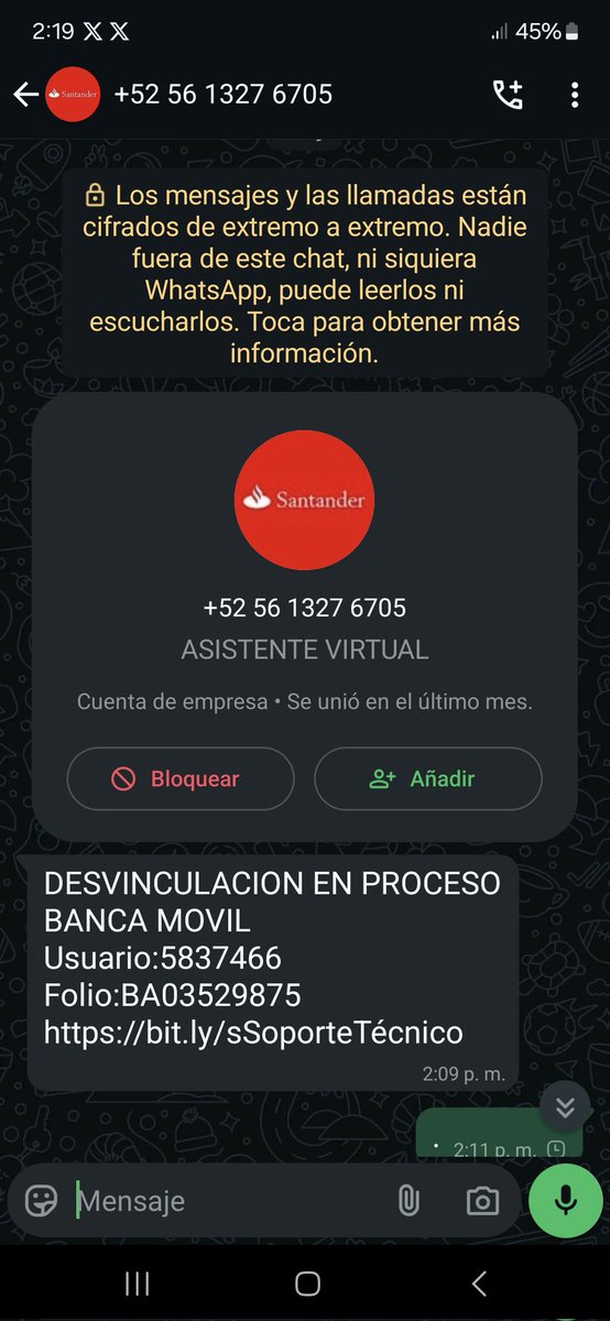 chavelasrsm's tweet photo. @SantanderMx  es número de  ustedes? https://t.co/BmfQrh08OC