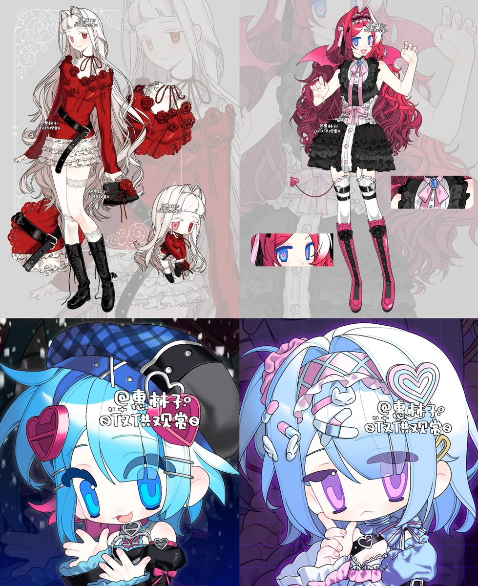Huilinzi's tweet photo. @relinre Hiiii! Here are some of my works ＞＜！ https://t.co/6yyXLB6nPo