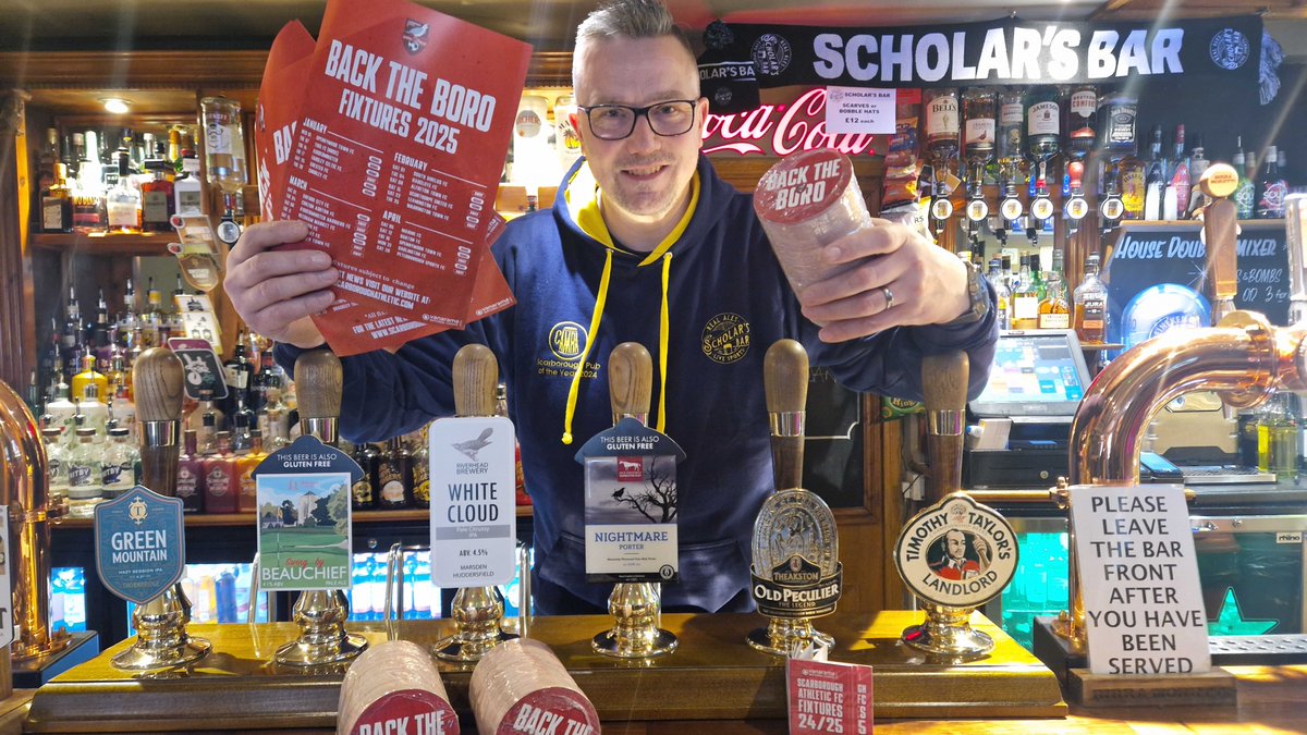 safc's tweet photo. 𝗦𝘂𝗽𝗽𝗼𝗿𝘁 𝘁𝗵𝗼𝘀𝗲 𝘄𝗵𝗼 𝘀𝘂𝗽𝗽𝗼𝗿𝘁 𝘂𝘀 🍻

You'll be able to spot our 2025 fixtures and pick up our brand new 2025 fixture beer mats and fixture cards in our sponsor and supporting pubs and restaurants 🤩 

@scholars_bar, @TheTowBar1 , Hideout , Rack n Roll https://t.co/r2CirRYSwo