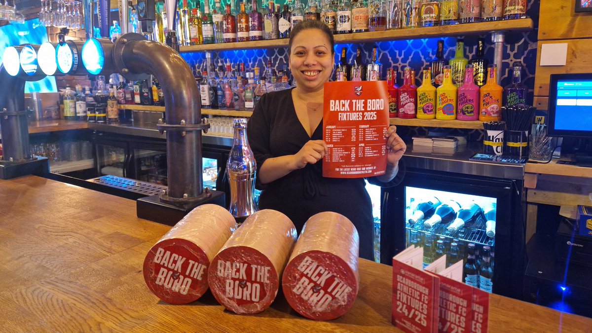 safc's tweet photo. 𝗦𝘂𝗽𝗽𝗼𝗿𝘁 𝘁𝗵𝗼𝘀𝗲 𝘄𝗵𝗼 𝘀𝘂𝗽𝗽𝗼𝗿𝘁 𝘂𝘀 🍻

You'll be able to spot our 2025 fixtures and pick up our brand new 2025 fixture beer mats and fixture cards in our sponsor and supporting pubs and restaurants 🤩 

@scholars_bar, @TheTowBar1 , Hideout , Rack n Roll https://t.co/r2CirRYSwo