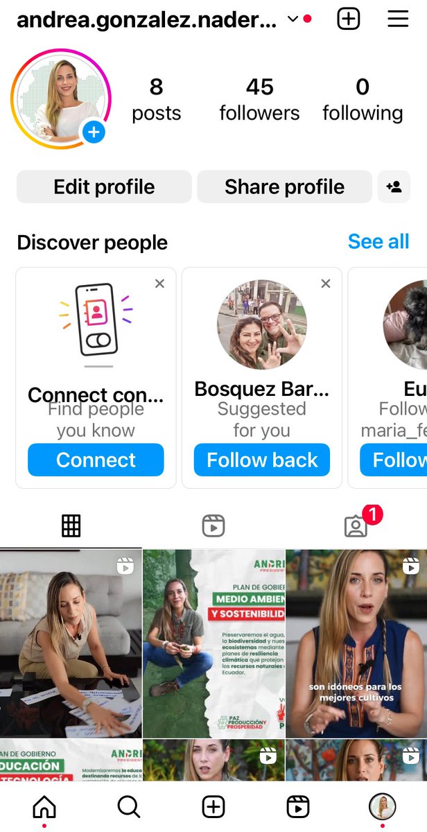 ¡Vamos Ecuador! Parece que están asustados. Hemos abierto una nueva cuenta de Instagram: andrea.gonzalez.naderREAL
. 
“Ladran Sancho, señal de que avanzamos”
. 
Y seguiré abriendo nuevas si me siguen bloqueando 💪😉