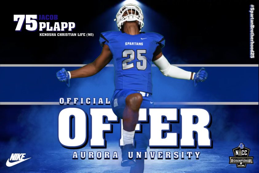 Jacob Plapp (@jacob_plapp2025) on Twitter photo After a great talk with <a href="/DonBeebeNFL/">Don Beebe</a> I’m blessed to announce I have received an offer from <a href="/AU_SpartanFB/">Aurora University Football</a>!
<a href="/d_esposito44/">Dominic Esposito</a> <a href="/CoachSaboFIST/">Kevin Sabo</a> <a href="/FISTFootball/">FIST FootballAcademy</a> After a great talk with <a href="/DonBeebeNFL/">Don Beebe</a> I’m blessed to announce I have received an offer from <a href="/AU_SpartanFB/">Aurora University Football</a>!
<a href="/d_esposito44/">Dominic Esposito</a> <a href="/CoachSaboFIST/">Kevin Sabo</a> <a href="/FISTFootball/">FIST FootballAcademy</a>