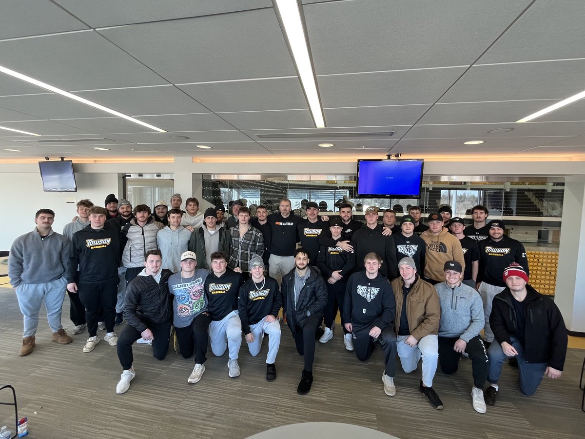 Great Warrior Culture Session with the Towson University Baseball team!