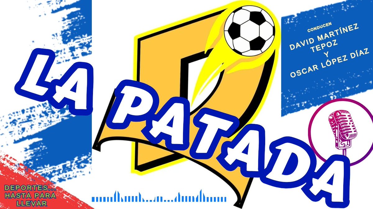 Atmosferadio105's tweet photo. No sé pierdan nuestra emisión En Vivo en Facebook Live con muy buena información, cápsulas y entrevistas a los profesionales del Deporte local, nacional e internacional
En D LA PATADA te damos deportes ....... Hasta para llevar
#atmosferaradio105 #DLaPatada #cruzazulnoticias https://t.co/42GNdh3ZZE