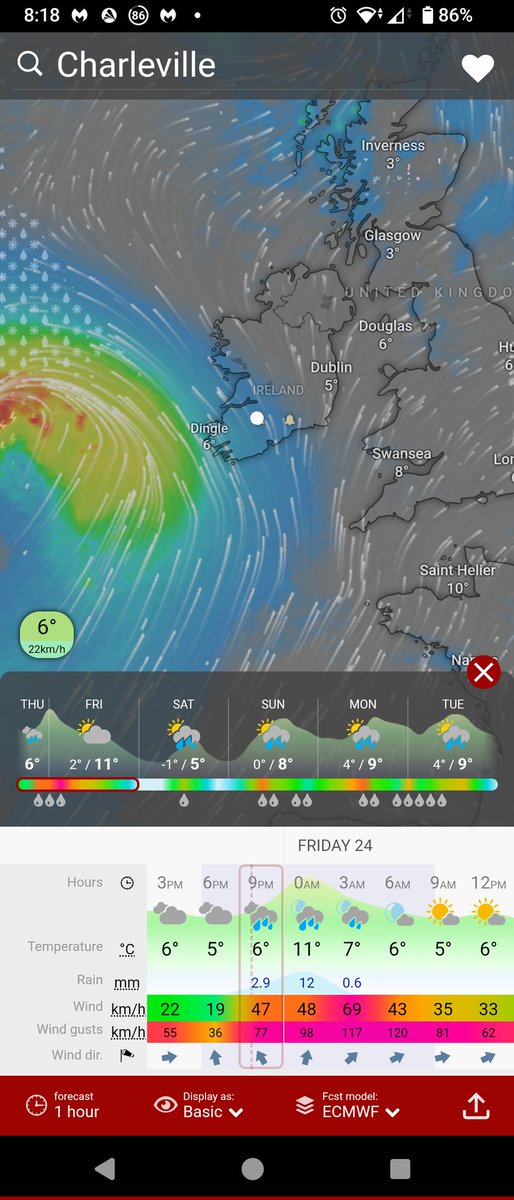 PCRepair5's tweet photo. #StormEowyn #StormÉowyn has made landfall. Very heavy rain and strong winds have hit. Please keep all outdoor furniture secure, all devices charged, fossil fuel stoves and fires well stocked, keep an eye to #ESBPowerCheck for all updates related to power cuts and estimated restore times (be patient as crews will be working in hazardous conditions) and keep all outdoor animals safe and warm. Be safe out there folks it will be a wild one.
