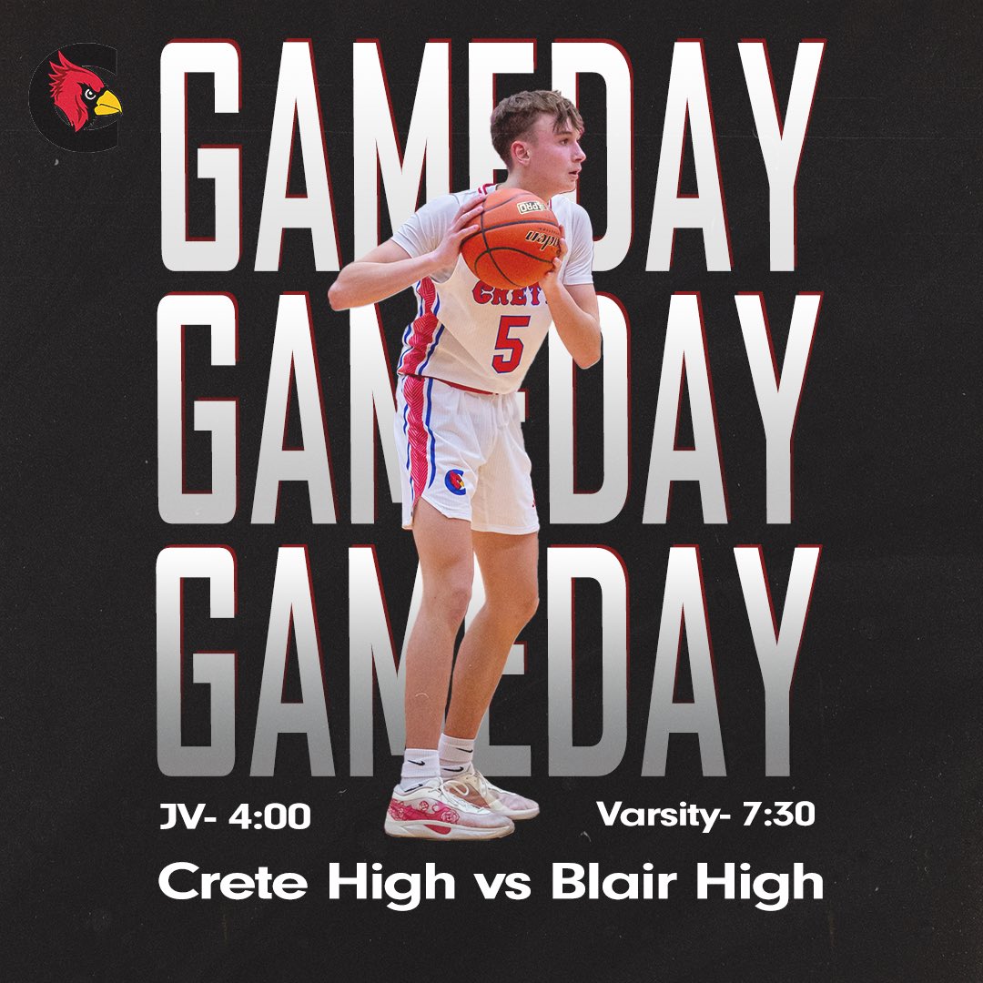 At home today vs Blair‼️

🗓 01.23.25

⏰ JV- 4:00 Res- 5:45 Varsity- 7:30

📍Crete High School

#BeGreat