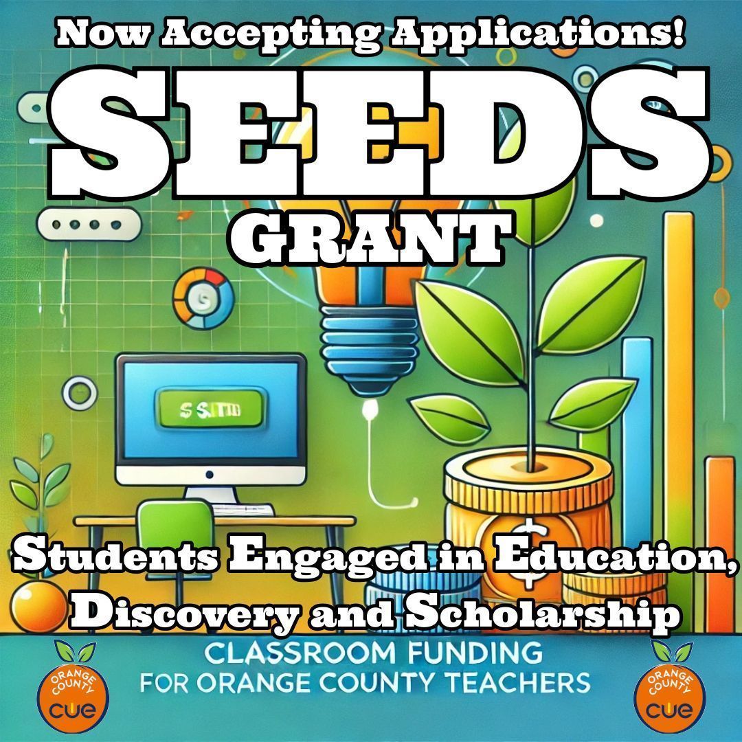 occue's tweet photo. ✨ Tech-savvy teachers, this is your moment! The SEEDS Grant provides up to $2000 for Ed Tech projects that engage and inspire.
⏳ Proposals are due by January 31st.
Start here: https://t.co/Yk9D4LMB8P
#CUEmmunity #occue #edtech @cueinc https://t.co/z7n8xRX2vl