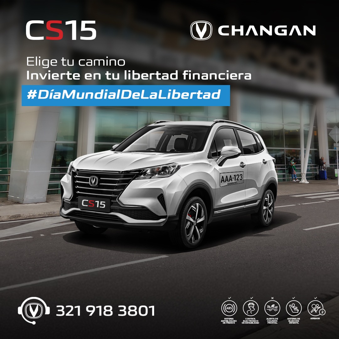 En este #DíaMundialDeLaLibertad, toma las riendas de tu negocio con la #CS15, el vehículo ideal para avanzar hacia tus metas. Combina eficiencia, estilo y espacio en una camioneta diseñada para acompañarte en cada oportunidad de crecimiento.

#Changan #Colombia

Aplican T&amp;C*