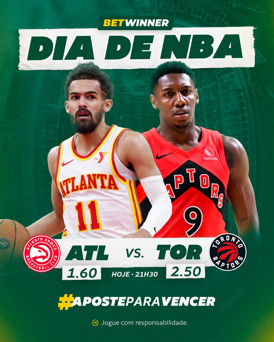BetwinnerBrasil's tweet photo. 🏀 A Noite é de NBA! 🔥

Atlanta Hawks 🆚 Toronto Raptors
📅 Hoje, às 21h30
💸 Odds: ATL 1.60 | TOR 2.50

🤑 Está na hora de apostar no seu time favorito!
🔗 #AposteParaVencer e jogue com responsabilidade. https://t.co/jOTiJim0ps