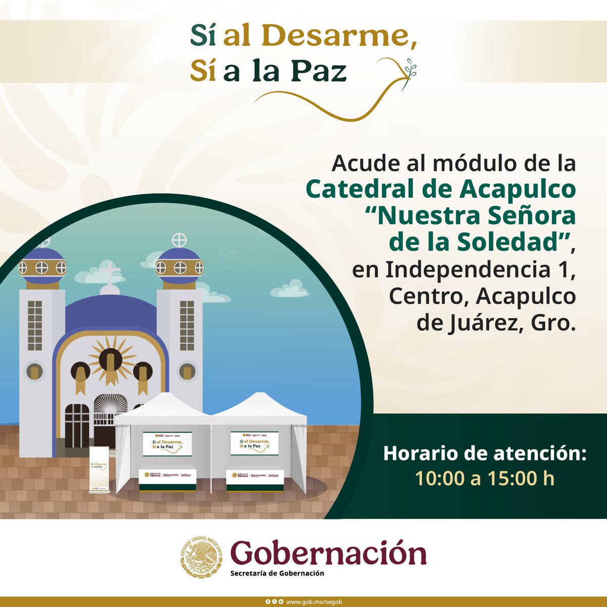 rosaicela_'s tweet photo. La acción #SíAlDesarmeSíALaPaz ya comenzó en Acapulco, #Guerrero  ¡Participa!, intercambiando armas de fuego de manera anónima y voluntaria, por dinero en efectivo. https://t.co/SCRHSfWxBi