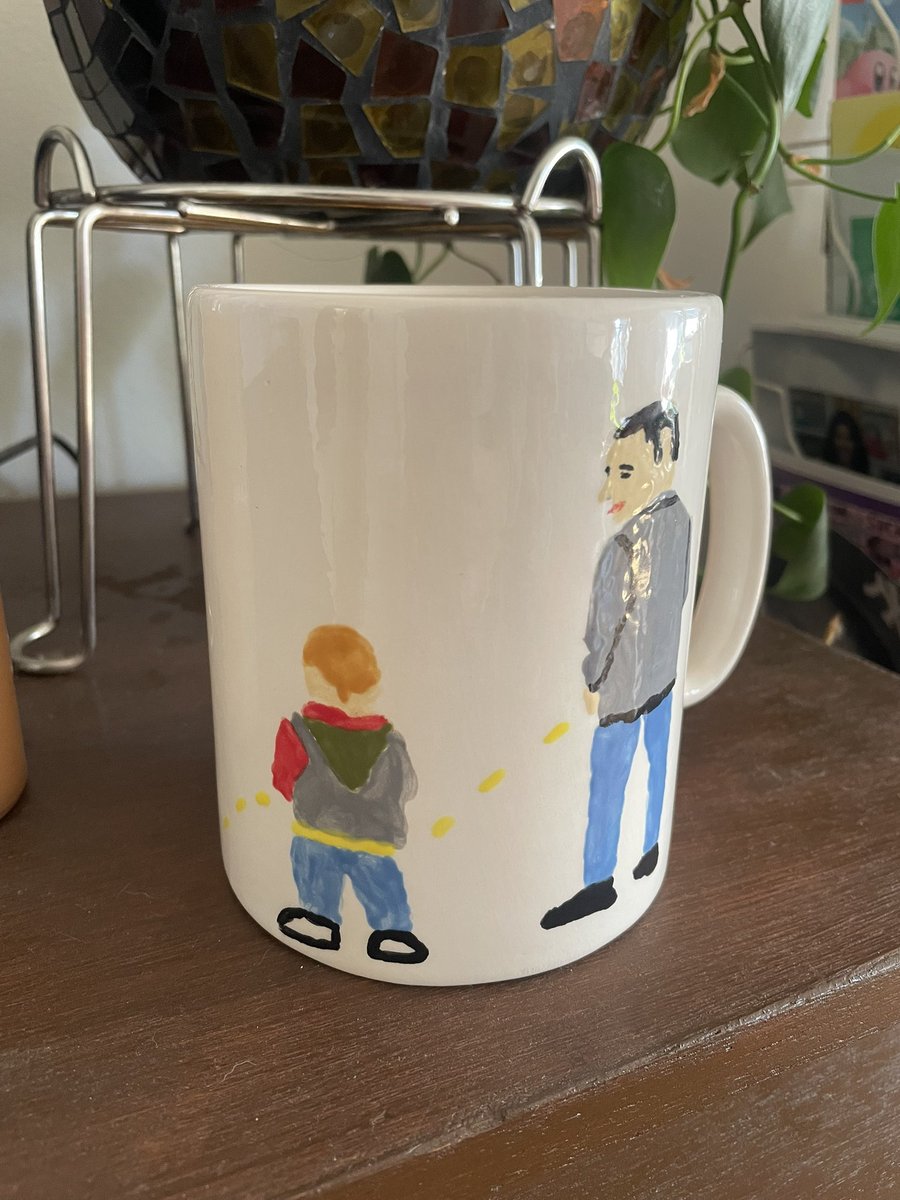 i made this at color me mine. i do not know why they had big daddy mugs but i am grateful