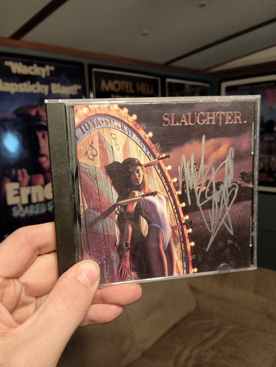 JacobMarleyX's tweet photo. I'm rockin' Stick It To Ya by Slaughter in honor of the 35th anniversary of the album! I remember seeing the video for Up All Night on Headbangers Ball! I went to Sound Shop the next day to buy the cassette! ๐ค
#RIPTimKelly #MarkSlaughter #DanaStrum
#BlasElias https://t.co/SPhlndj7JS