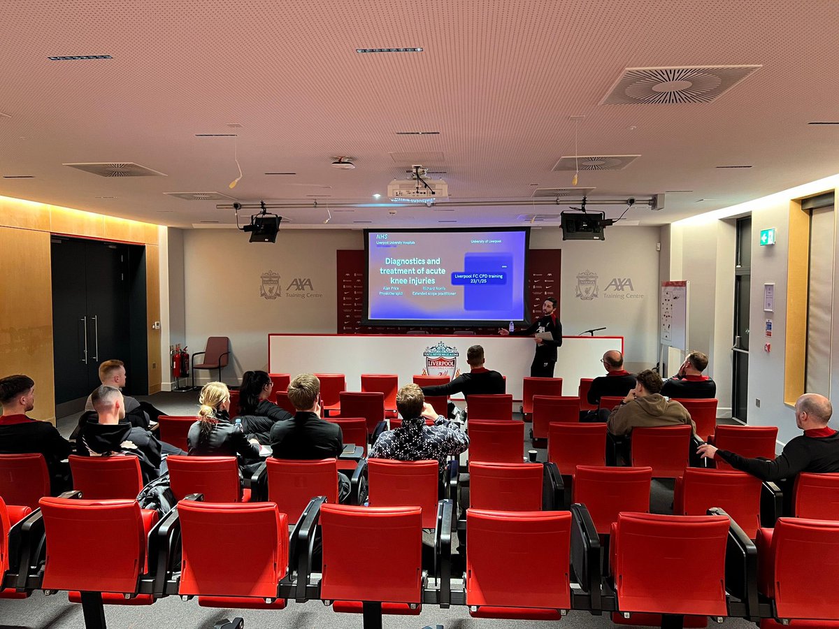 The Knee Resource (@thekneeresource) on Twitter photo Kudos to <a href="/_alanprice_/">Alan Price</a> presenting our research findings on acute knee injuries and ACL testing/rehab at <a href="/LFC/">Liverpool FC</a> AXA training centre <a href="/rach_liv_uni/">Dr Rachel Oldershaw 🌻 🇺🇦</a> Kudos to <a href="/_alanprice_/">Alan Price</a> presenting our research findings on acute knee injuries and ACL testing/rehab at <a href="/LFC/">Liverpool FC</a> AXA training centre <a href="/rach_liv_uni/">Dr Rachel Oldershaw 🌻 🇺🇦</a>