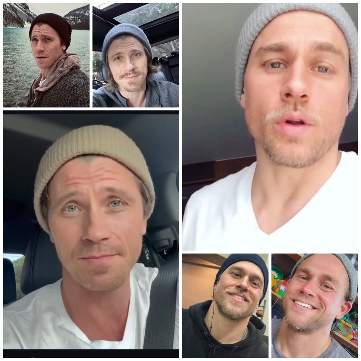 BlueFlamingos7's tweet photo. #throwback #garretthedlund #charliehunnam 🥰 #longtimefriends #triplefrontier #beanieboys
#keepingwarm #stubbleneverlookedsogood 😃
#millerbrothers #blueeyes #sexiestmenalive ❤️🔥
#tulsaking #samcro #charminglife #thetutor #pacificrim #criminaltheseries #heartbreakers 💔 https://t.co/DHECIDw76n