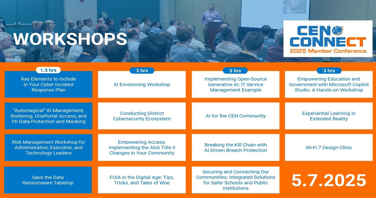 CEN is excited to announce the Day 1 program of our 2025 CEN Member Conference, including a lineup of 15 engaging, hands-on workshops to choose from!
Register for the conference here: events.ctedunet.net/cenconnect