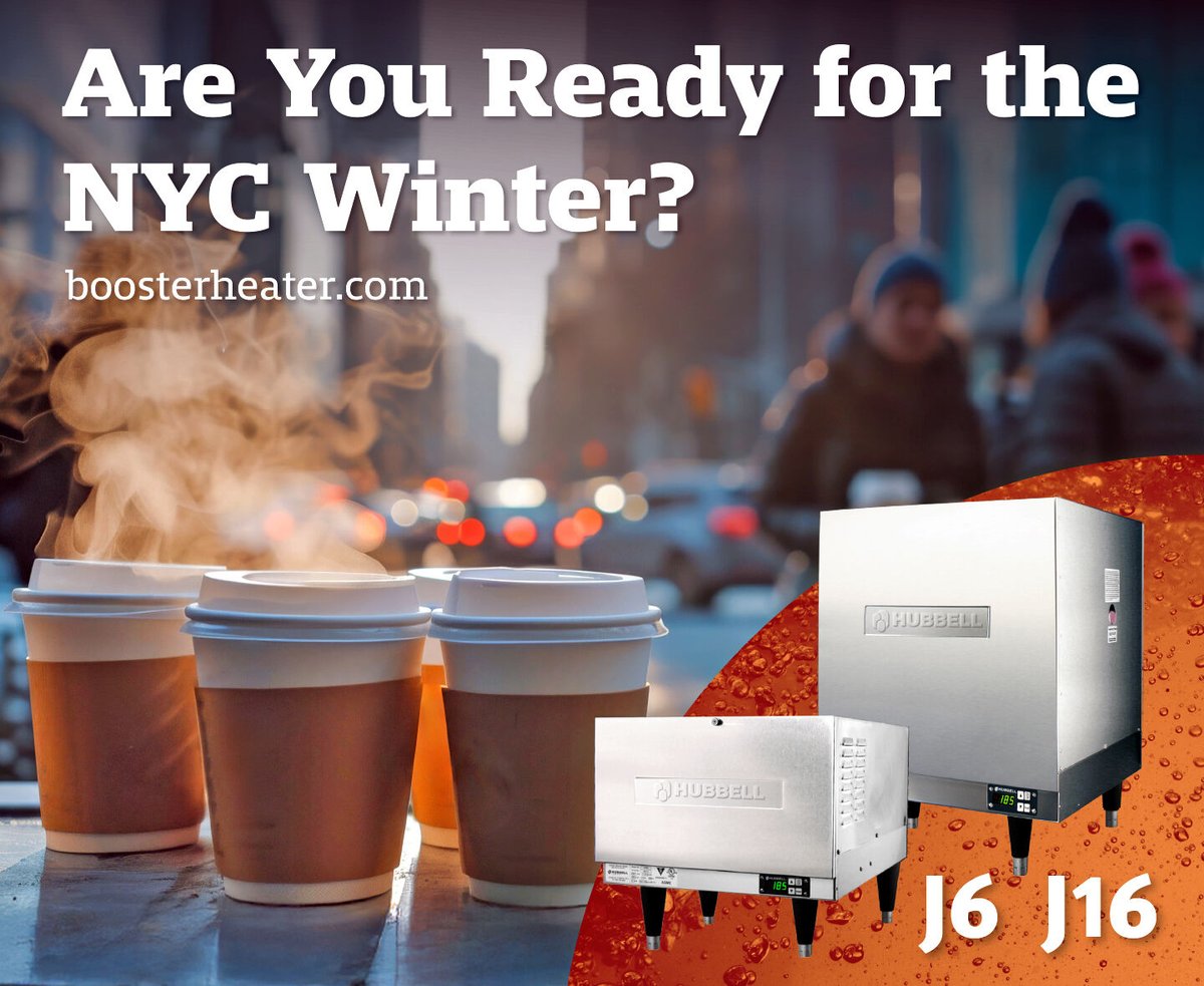 HubbellHeaters's tweet photo. Even in the frigid January cold, food vendors across NYC brave the streets to feed New Yorkers. Whether you’re selling hot cocoa or halal food, our electric booster heaters are the perfect water heater for any street food vendor. 
More here: https://t.co/RxuAjLpsGD https://t.co/93o8h3v9Cp